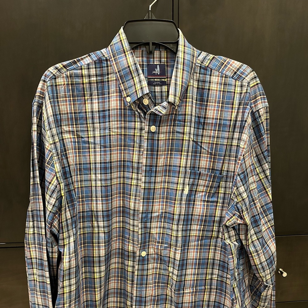 Johnnie O plaid button down